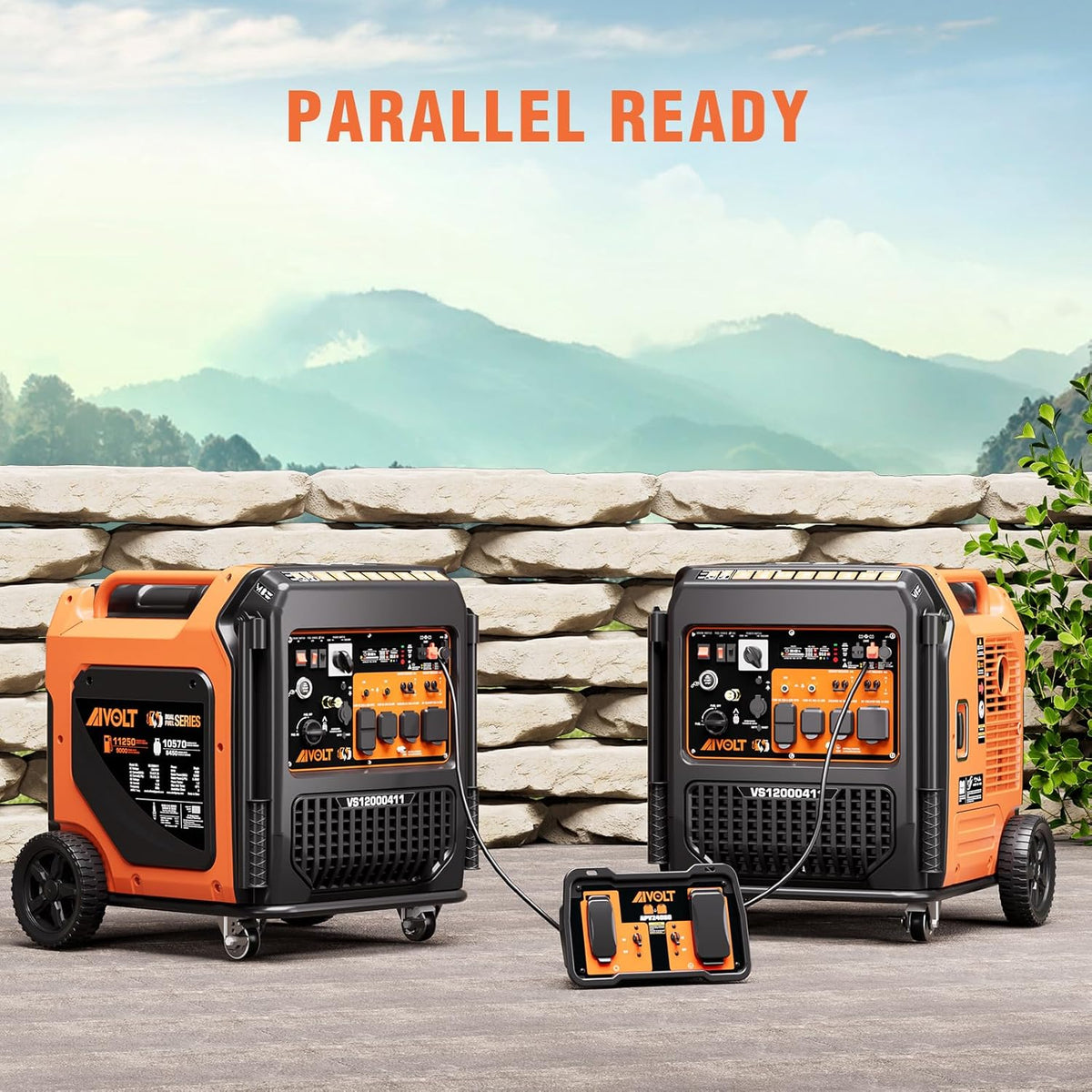AIVOLT Dual Fuel Portable Inverter Generator, 11250 Watts