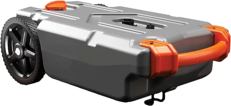 Camco Portable RV Tote Tank 36-Gallon With Heavy-Duty Wheels, Gate Valve, Tow Adapter And 3' Sewer Hose