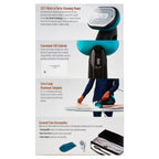 Conair Turbo ExtremeSteam 1875 Watt 2-in-1 Handheld Fabric Steamer and Iron, Black/Green - GS107