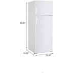 Premium 7.1 Cu. ft. Frost Free Top Freezer Refrigerator - Stainless Steel Look