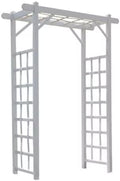 Dura-Trel PVC Garden Arbor, Elmwood, Mocha, 57in x 85in