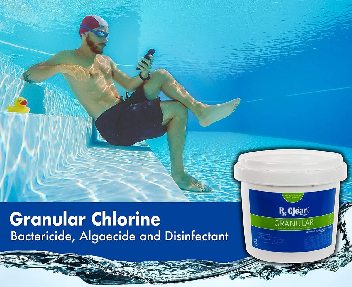 Rx Clear Stabilized Granular Chlorine, 50-Pound Bucket - 204046