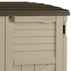Suncast All-Weather Resin Horizontal Outdoor Storage Shed, 34 Cu. Ft., Taupe