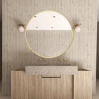 Round Bathroom Vanity Mirror, 24x24 / 36x36, Black, Brushed Gold or Silver