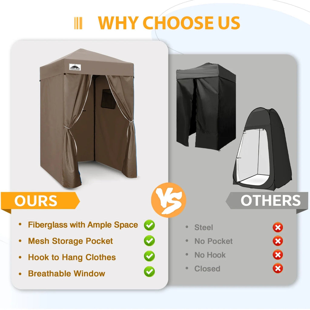EAGLE PEAK Ultra Compact 4 ft x 4 ft Pop-Up Changing Room Canopy - Flex