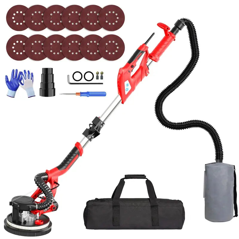 IMQUALI 750W Dustless Drywall Sander With 7 Variable Speeds, LED Light And Extension Pole