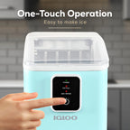 Igloo Self-Cleaning Countertop Ice Maker, 26 lbs. Per Day, 8 Pieces Every 7-8 Minutes, Aqua
