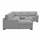 Thomasville Fabric Sectional With Storage Ottoman, 4-Piece, Gray - Langdon