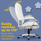 High-Back Ergonomic Leather Executive Office Chair, 400 lb Capacity