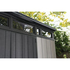 Artisan Plastic Storage Shed 9 ft W x 7.5 ft D Grey & Black - Artisan 97
