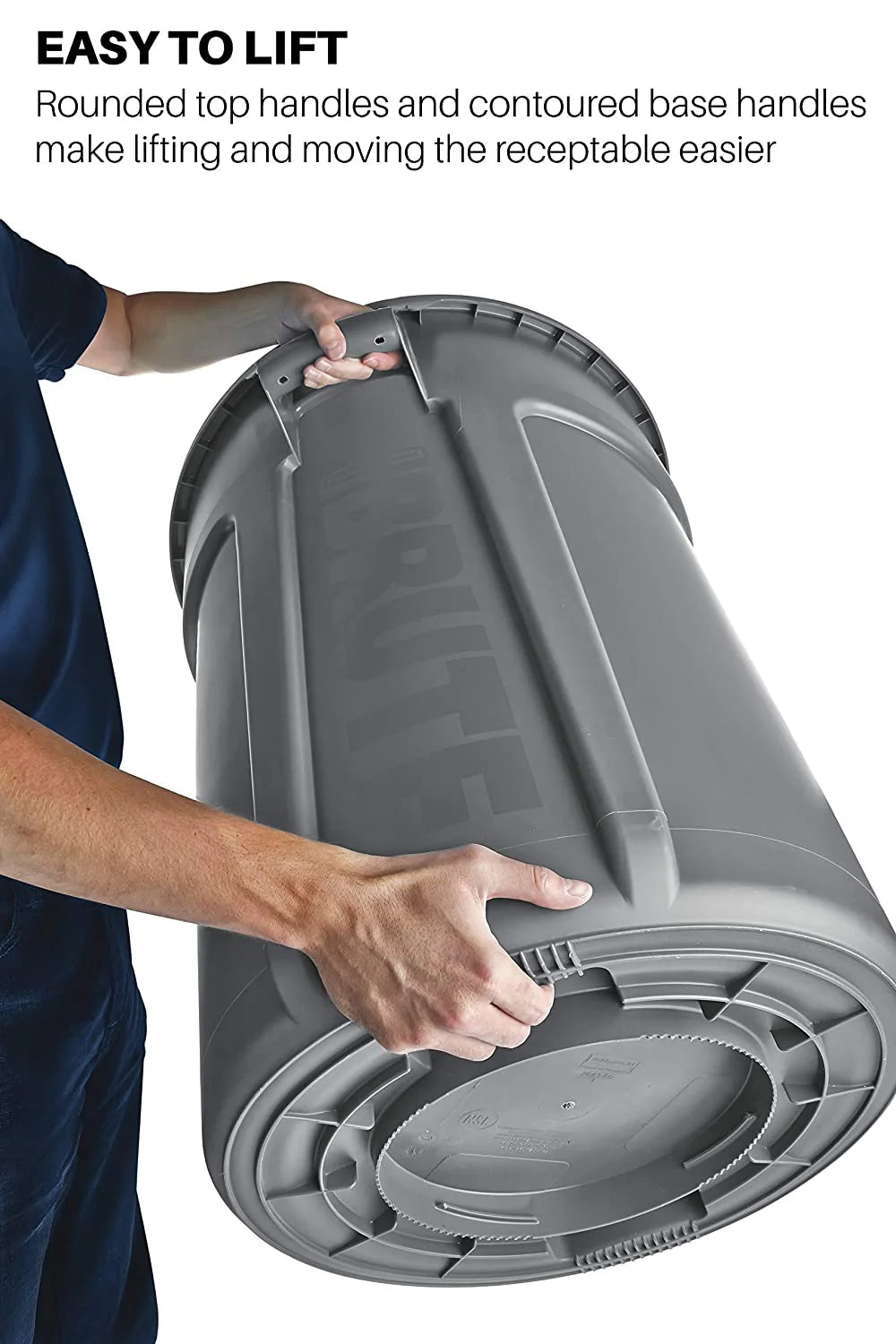 Yellow Heavy-Duty Trash Can - Pack Of 6