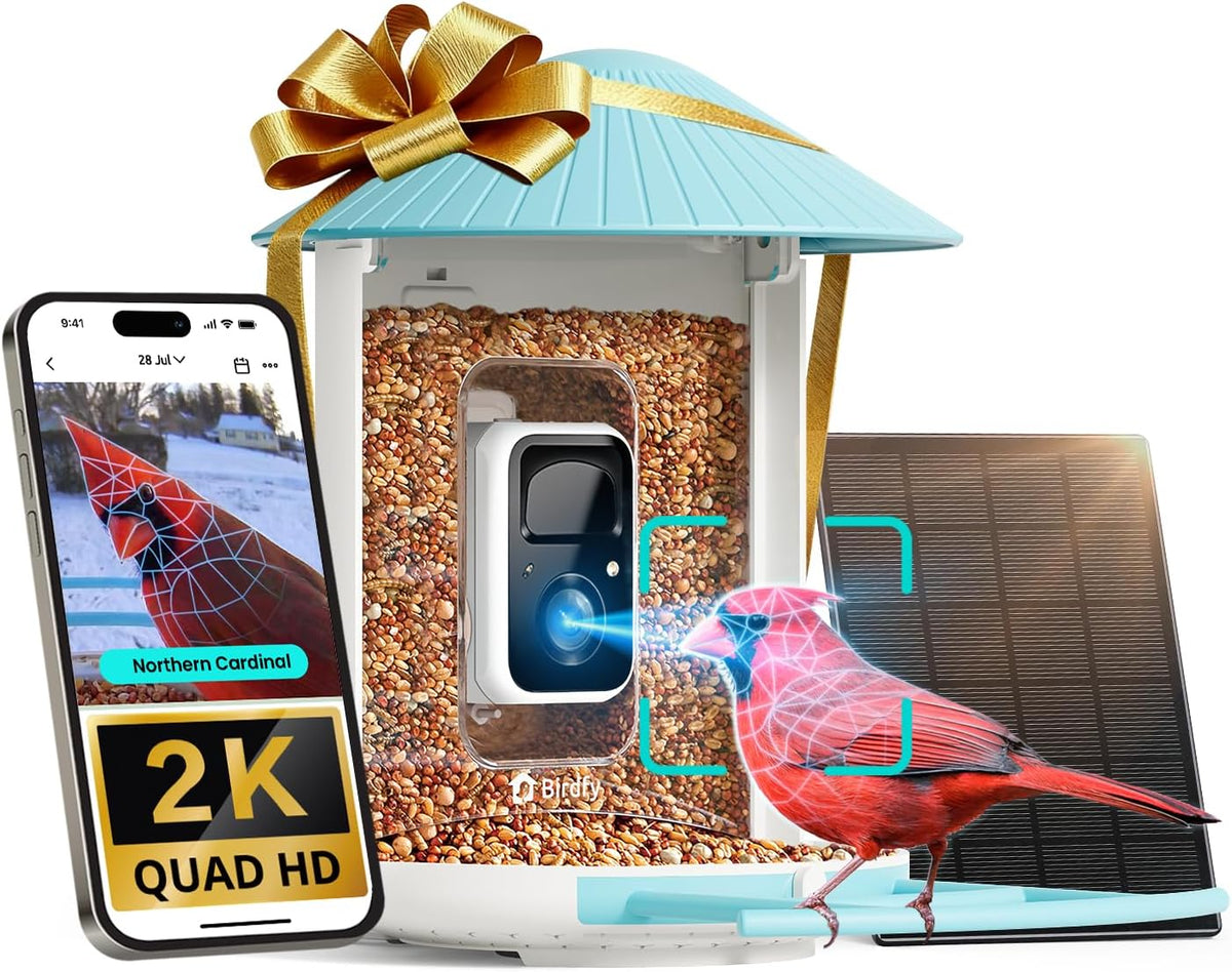 NETVUE by Birdfy Smart Bird Feeder With Camera, Solar Power, 1.5L