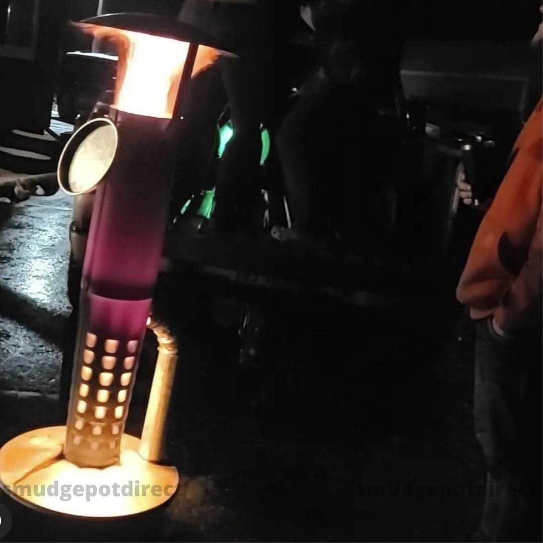 Smudge Pot Direct Outdoor Heater With Heat Dish
