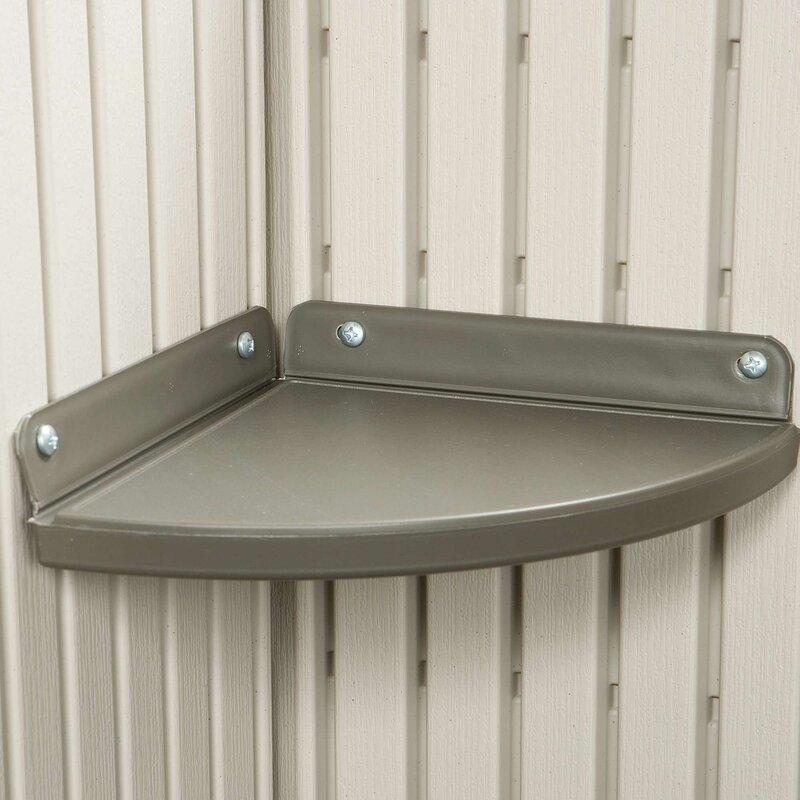 Lifetime Side Entry Plastic Storage Shed 15 ft W x 8 ft D Gray/Beige - 6446