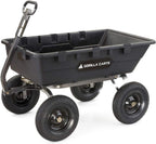 Gorilla Carts Utility Dump Wagon 6 Cubic Feet 1200 lb Capacity Black - GOR6PS