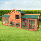 i.Pet Large Wooden Pet Hutch - Waterproof Outdoor Animal Housing