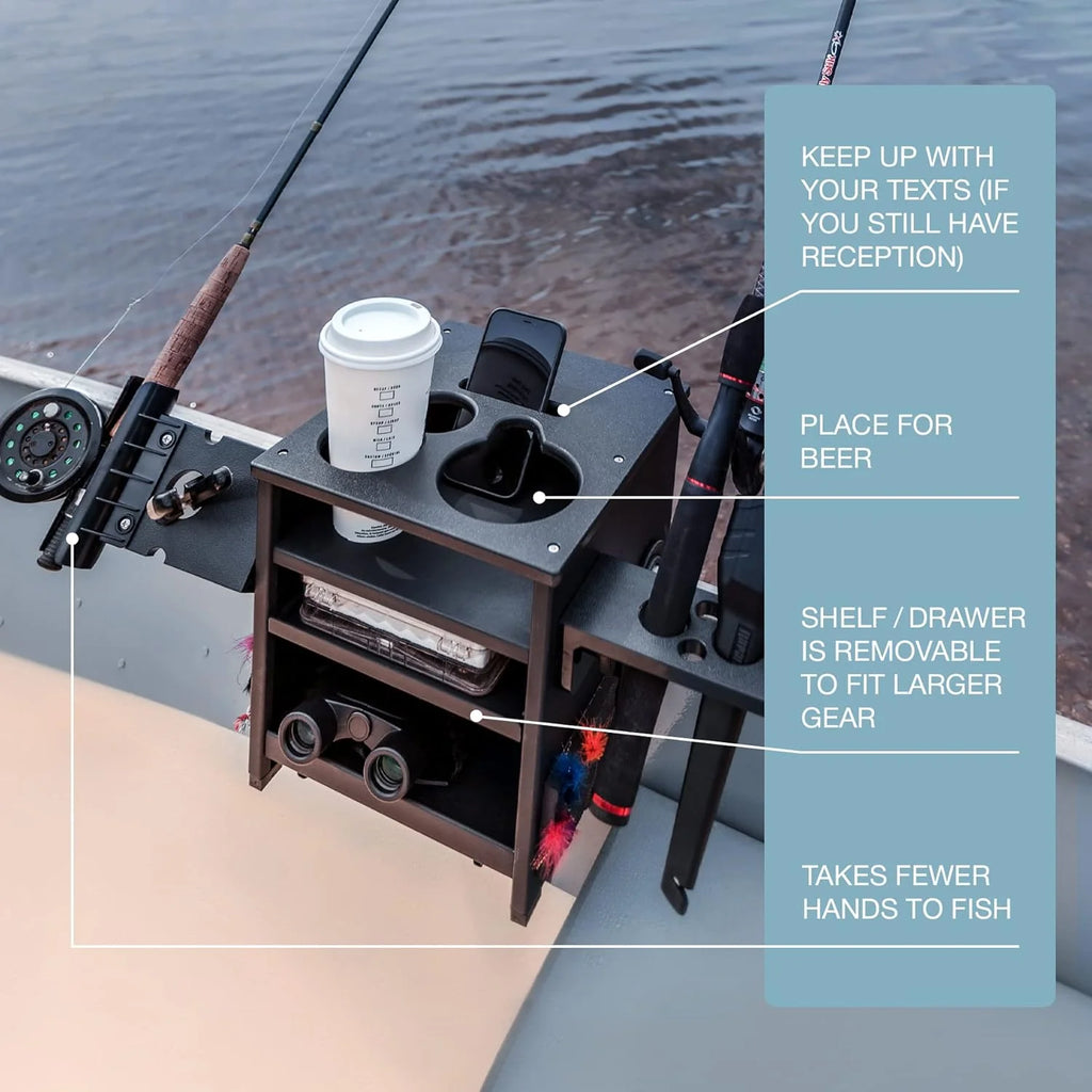 BOAT-TOTE Boat Tote Regular Fishing Accessory, Fits Gunnels Up To 2.5in Thick - BTR-701