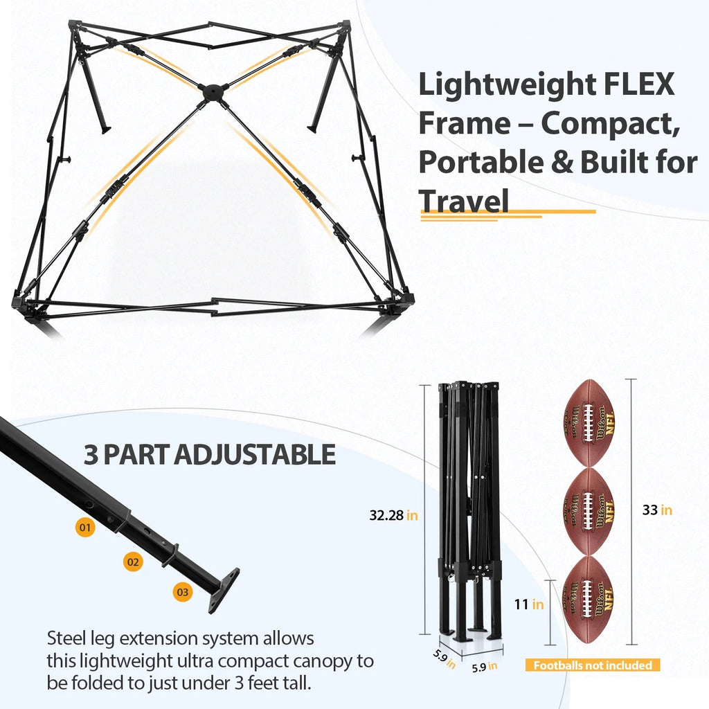 EAGLE PEAK Ultra Compact 4 ft x 4 ft Pop-Up Changing Room Canopy - Flex