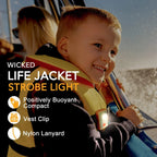Wicked Design & Engineering Life Jacket LED Strobe Lights, Water Activated, 4-Pack