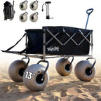 WONDERCAMEL Collapsible All-Terrain Beach Wagon With 13in Balloon Wheels, 185L, 46in D x 28.98in W x 46in H