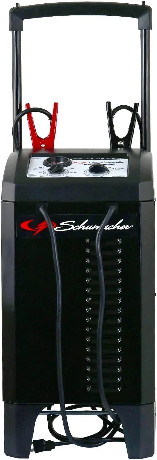 Electric Wheeled Battery Charger And Jump Starter, 200 Cranking Amps, 12 Volts/24 Volts, Black - SC1633