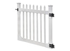 WamBam White Vinyl Picket Fence Panel Kit, 4ft H x 6ft W, 1 Panel + 1 Post - BL19101