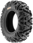 ATV UTV All-Terrain Replacement Tires Set Of 4, 25x8-12 Front And 25x10-12 Rear