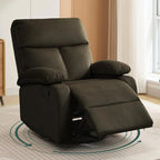 Swivel Rocker Recliner Chair For Compact Spaces - 32in D x 30.2in W x 38.9in H