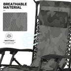 MoNiBloom Zero Gravity Reclining Chairs Set Of 2 With Canopy Shade And Headrest, Black - 330 lbs