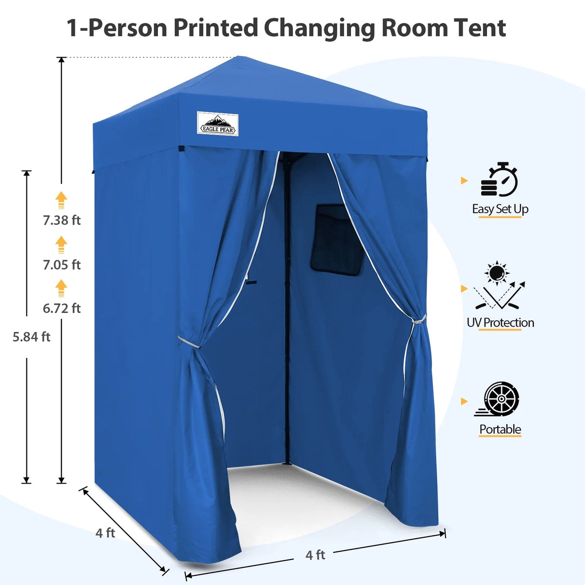 EAGLE PEAK Ultra Compact 4 ft x 4 ft Pop-Up Changing Room Canopy - Flex