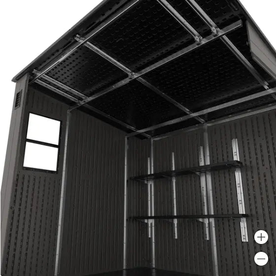 Suncast Cabana-Style Entertainment Shed, 8 ft x 7 ft, Resin - BMCB8730T