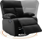 Swivel Rocker Recliner Chair For Compact Spaces - 32in D x 30.2in W x 38.9in H