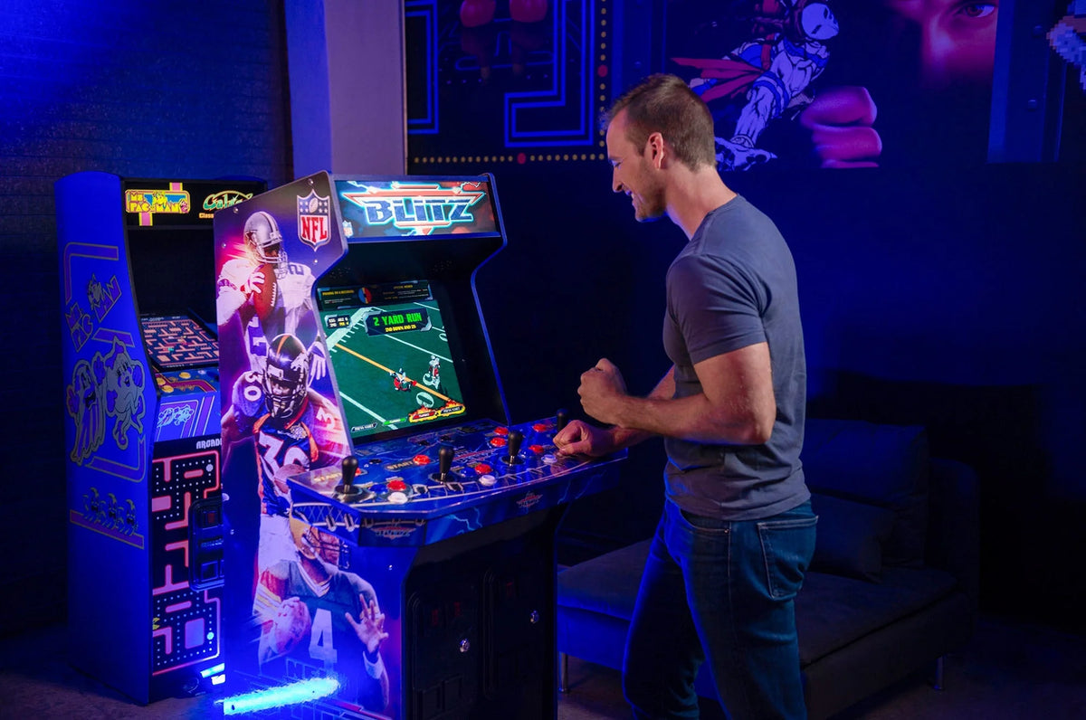 Arcade1Up NFL Blitz Arcade With Riser And Lit Marquee - Multi