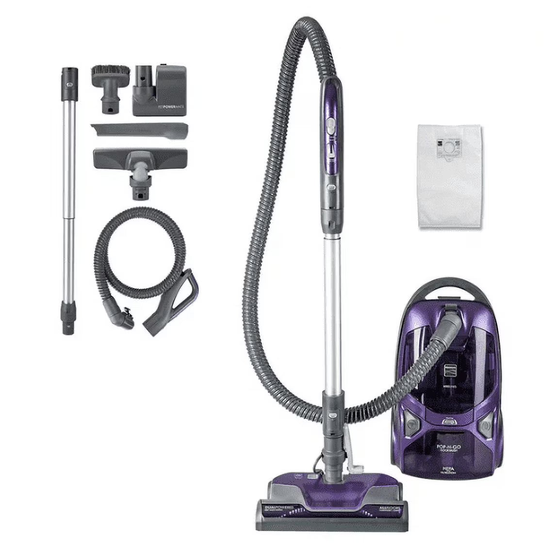 Kenmore Bagged Canister Vacuum Cleaner, Blue - HEPA, 2 Motors, 4 Cleaning Tools