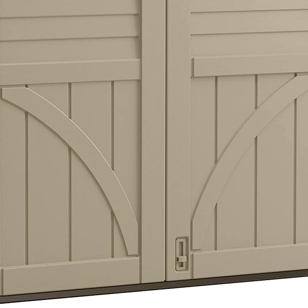 Suncast All-Weather Resin Horizontal Outdoor Storage Shed, 34 Cu. Ft., Taupe