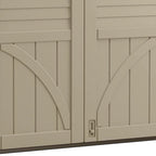 Suncast All-Weather Resin Horizontal Outdoor Storage Shed, 34 Cu. Ft., Taupe