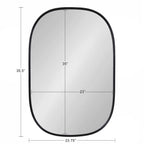Capsule Framed Wall Mirror, 16x48, 18x24, 22x34, 24x36, Black, Bronze, Gold, Gray, Silver, Antique-Bronze