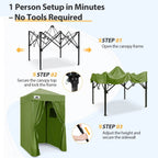 EAGLE PEAK Ultra Compact 4 ft x 4 ft Pop-Up Changing Room Canopy - Flex