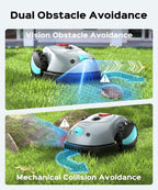 YARDCARE Robot Lawn Mower With HD Vision Navigation, 6.3-In Cutting Width - V100