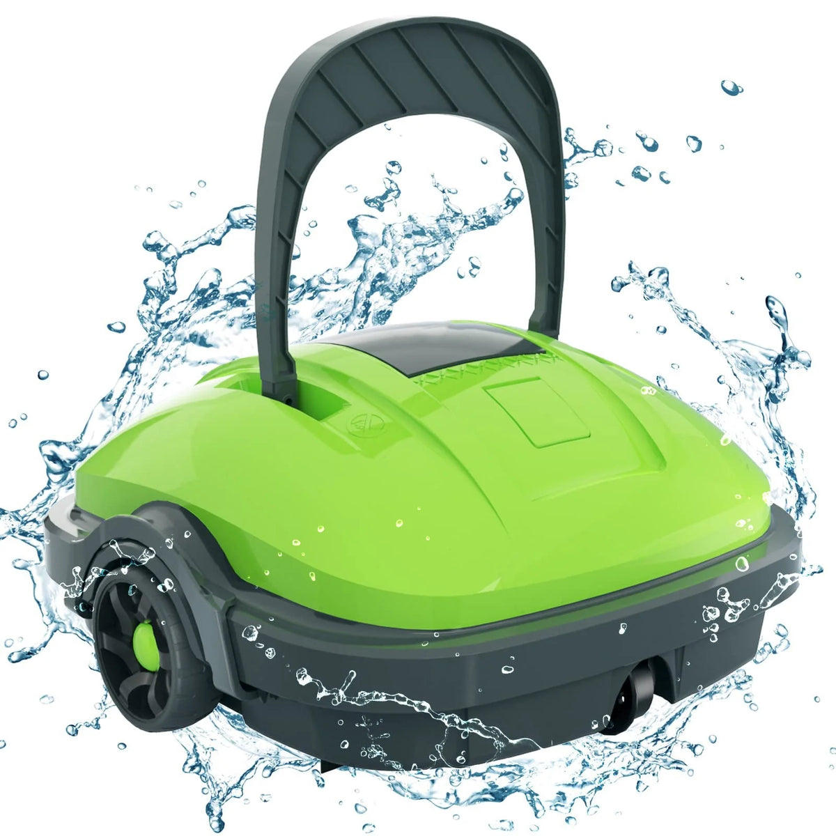 Cordless Swimming Pool Cleaning Robot, Green - 60 Minute Runtime
