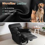 Swivel Rocker Recliner Chair For Compact Spaces - 32in D x 30.2in W x 38.9in H
