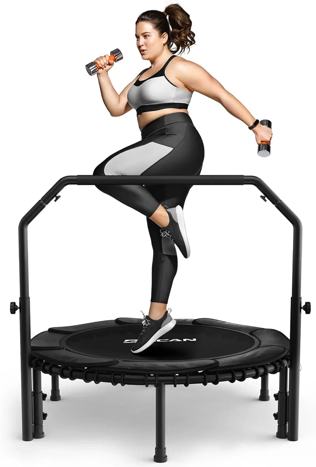 BCAN Foldable Fitness Trampoline 40in/48in, 450/550 LBS Capacity