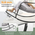 Oversized Outdoor Rocking Lounge Chair With Water-Resistant Cushions, 450 lbs Capacity