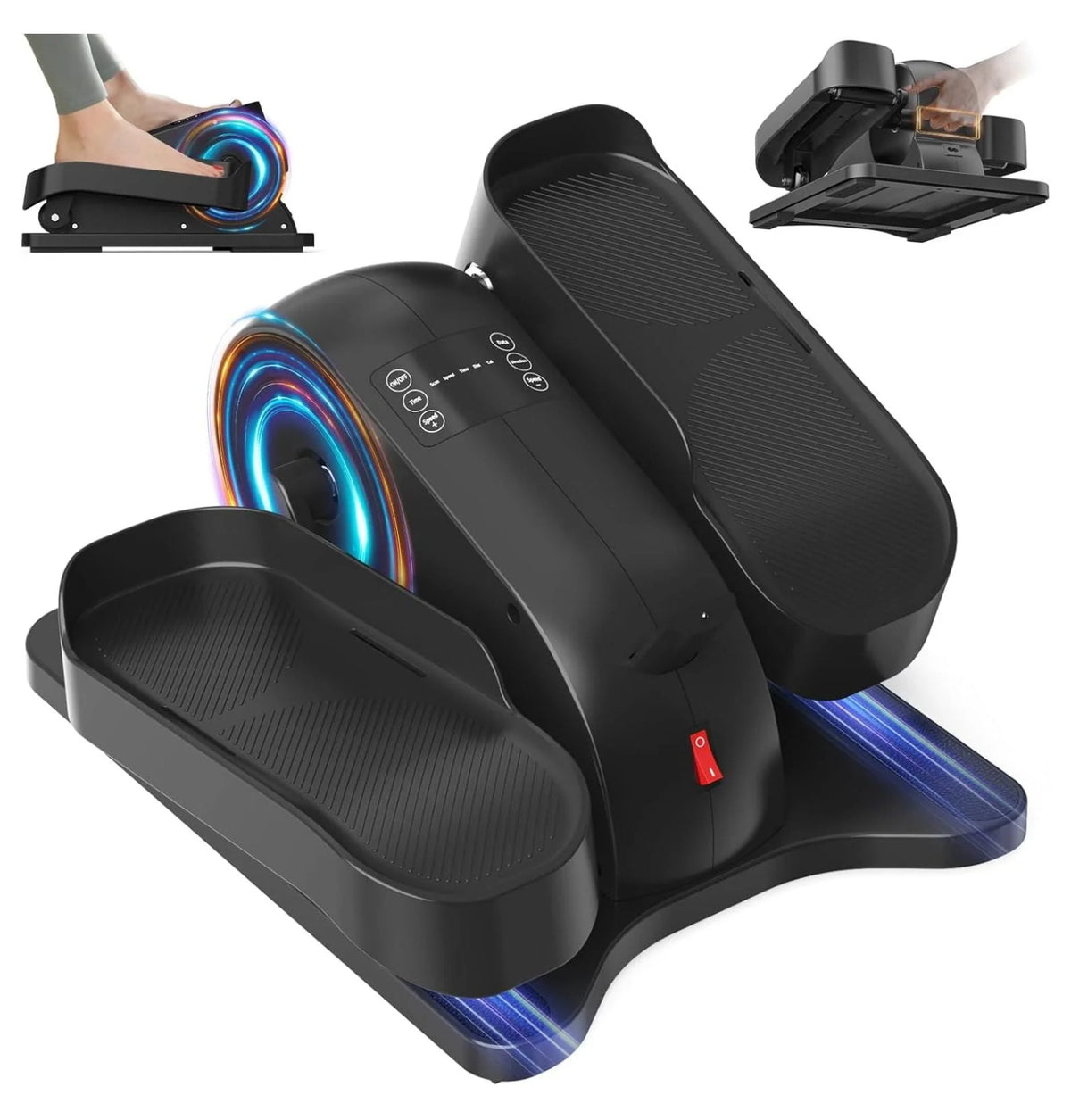 Under Desk Electric Elliptical Leg Exerciser For Seniors With Control And 12 Adjustable Speeds