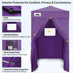 EAGLE PEAK Ultra Compact 4 ft x 4 ft Pop-Up Changing Room Canopy - Flex