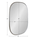 Capsule Framed Wall Mirror, 16x48, 18x24, 22x34, 24x36, Black, Bronze, Gold, Gray, Silver, Antique-Bronze