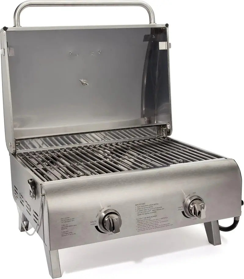 Cuisinart Chef's Style 2-Burner Propane Outdoor Tabletop Gas Grill - 20,000 BTU