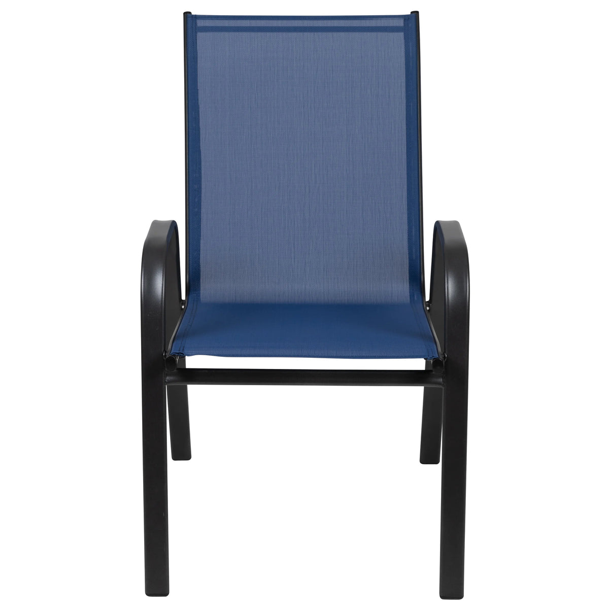 Emma + Oliver Outdoor Stack Chairs, Gray, 4 Pack, 21.25in W x 29in D x 36in H