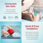 Lifebuoy BCONE Floating Pool Alarm, Red And White, ASTM F2208 Certified - BC006-Sy-M.US