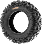 ATV UTV All-Terrain Replacement Tires Set Of 4, 25x8-12 Front And 25x10-12 Rear